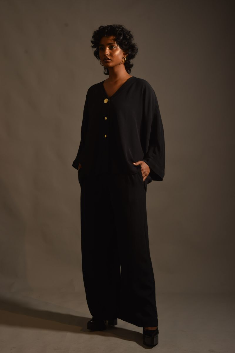 Maheen Khan - NOIR SET - BLACK - BLENDED CREPE - 2 Piece
