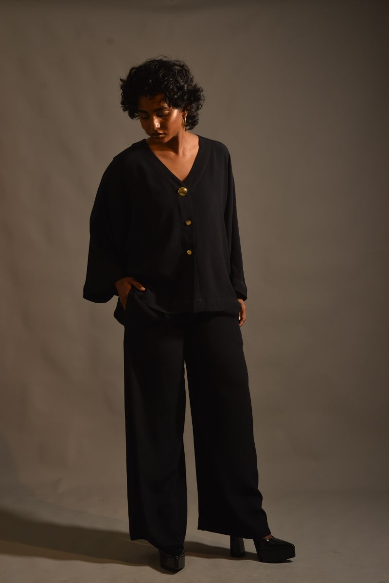 Maheen Khan - NOIR SET - BLACK - BLENDED CREPE - 2 Piece
