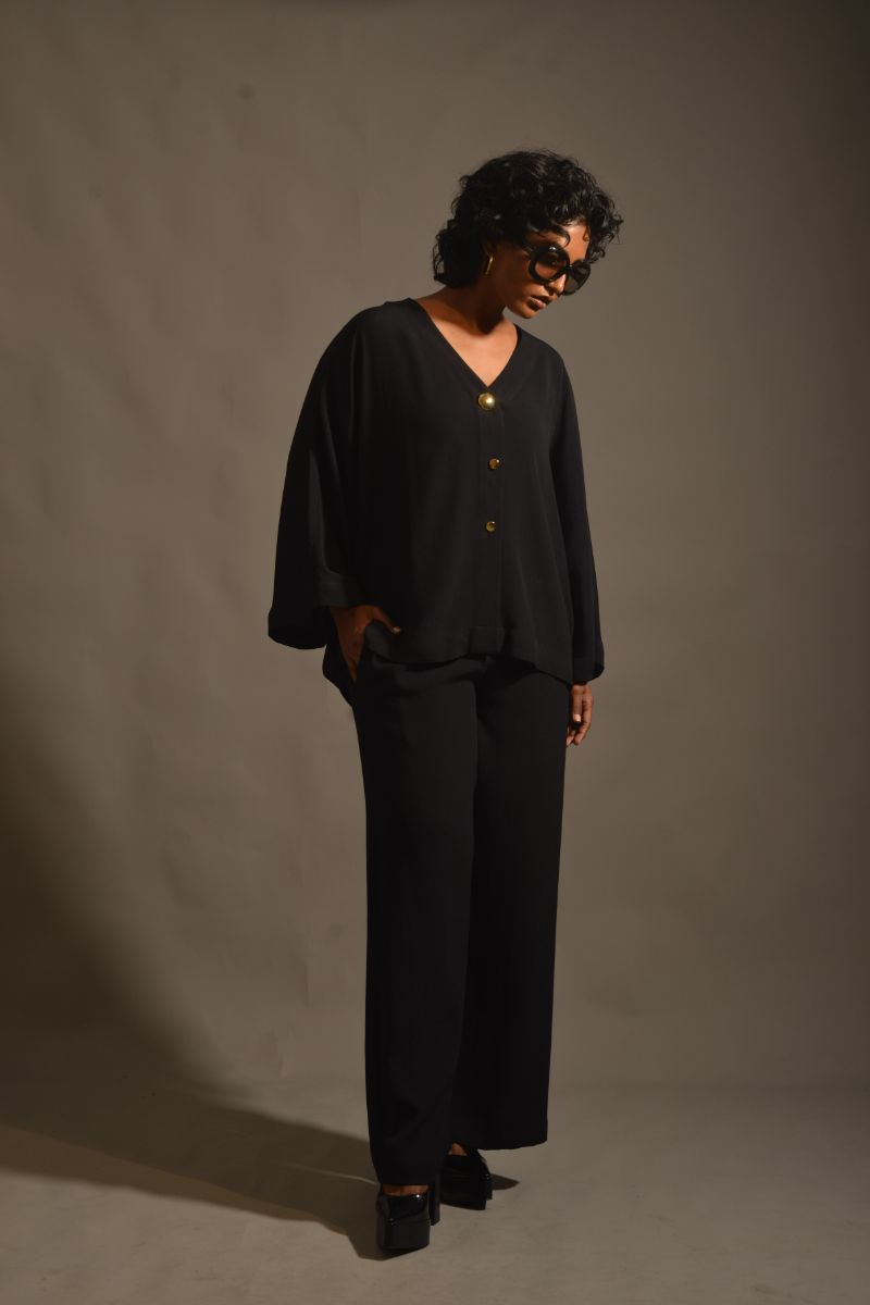 Maheen Khan - NOIR SET - BLACK - BLENDED CREPE - 2 Piece