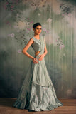 Yasmin Zaman Meera Lehnga choli Grey 3 Piece