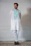 Yasmin Zaman - Cotton Kurta With Trouser For Men - Ivory - 2 Piece