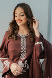 Fozia Khalid - DUSK Brown - Silk & Organza - 3 Piece