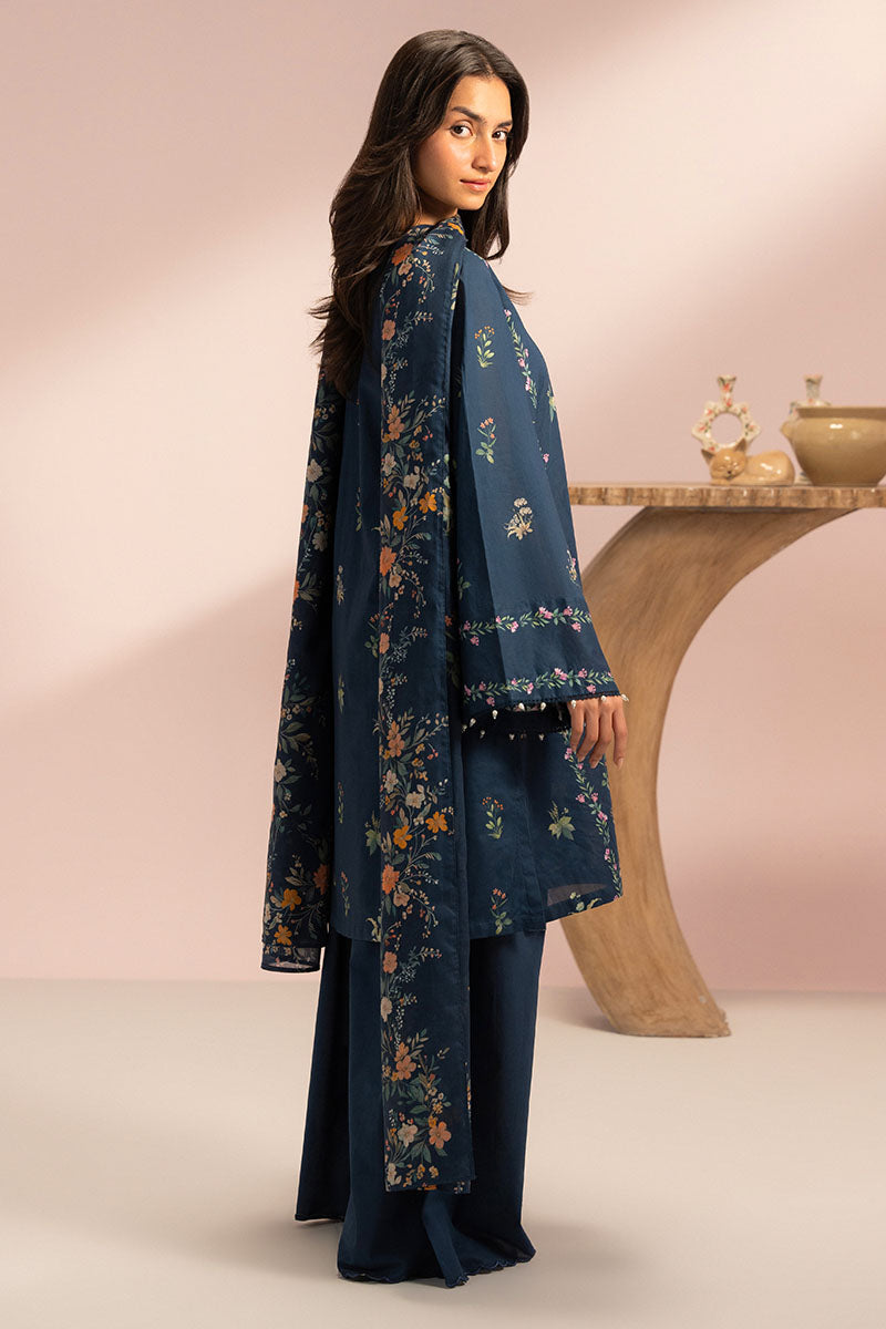 Cross Stitch - MIDNIGHT BLOSSOM - Lawn - 3 Piece - Unstitched