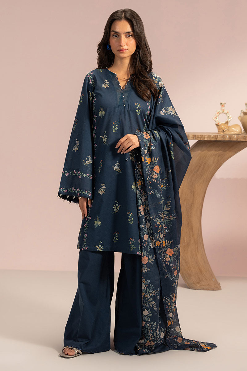 Cross Stitch - MIDNIGHT BLOSSOM - Lawn - 3 Piece - Unstitched