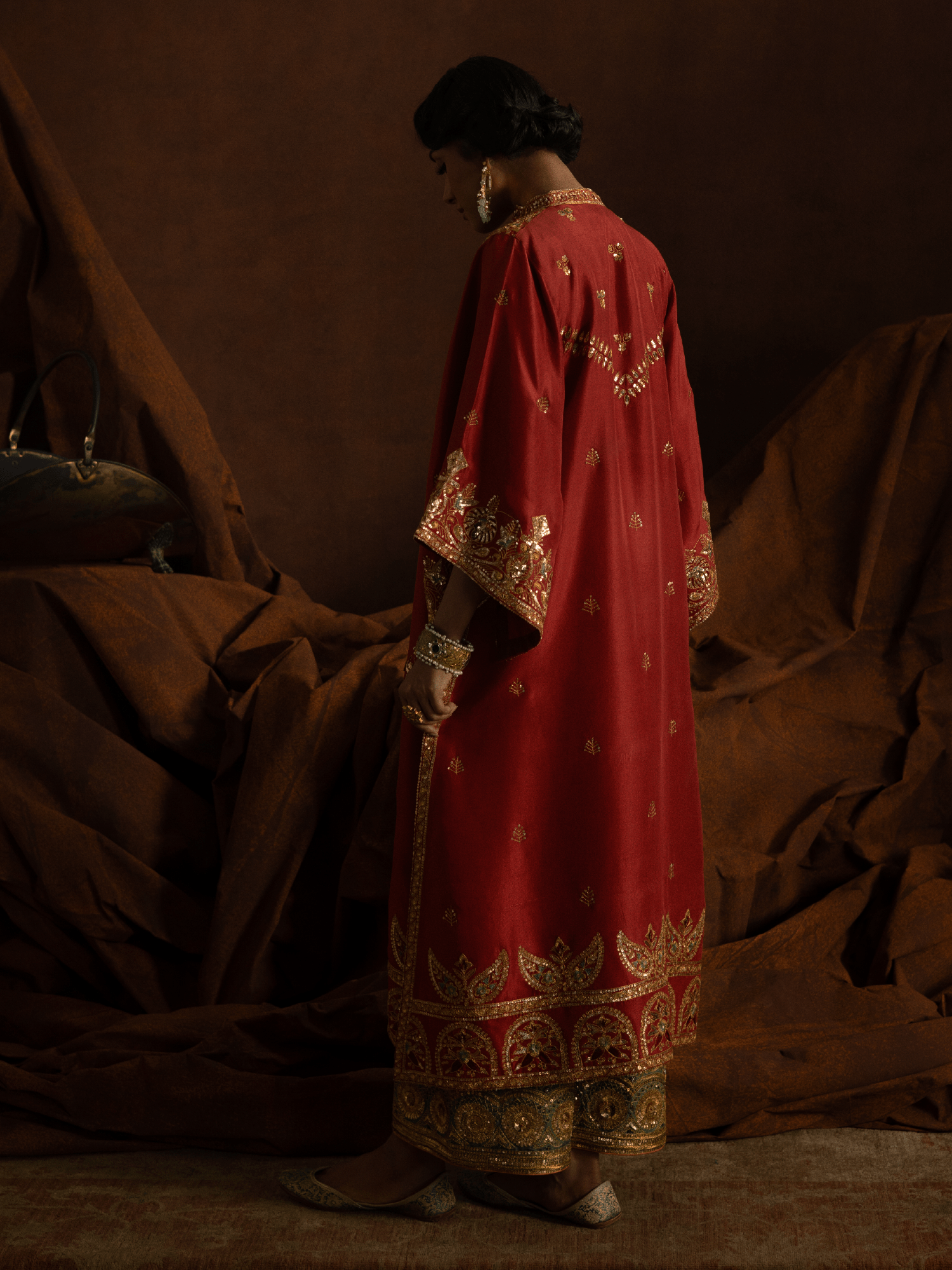 Sanam Chaudhri Delnavaz Rust 2 Piece
