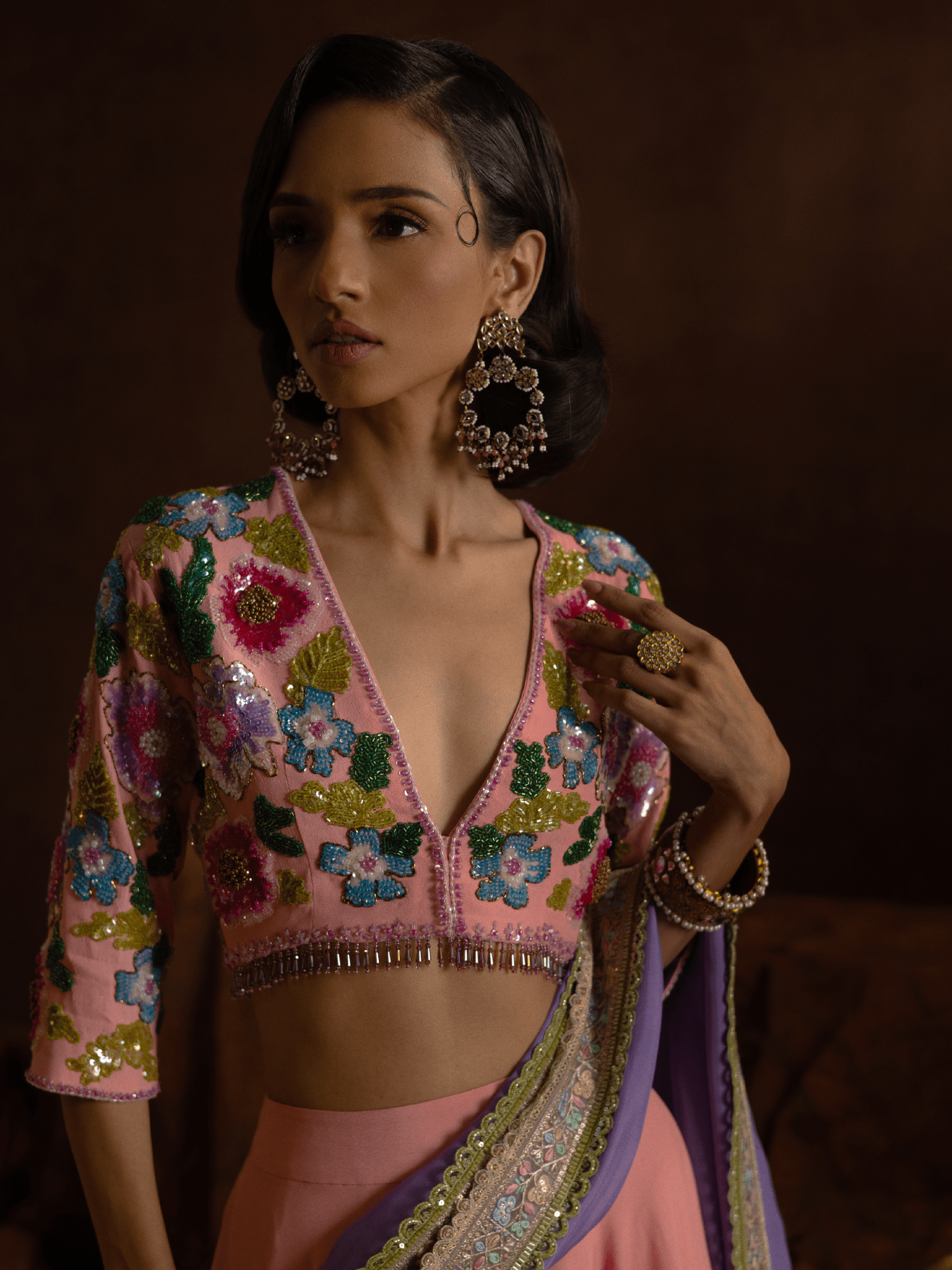 Sanam Chaudhri Fehroza Pink 2 Piece