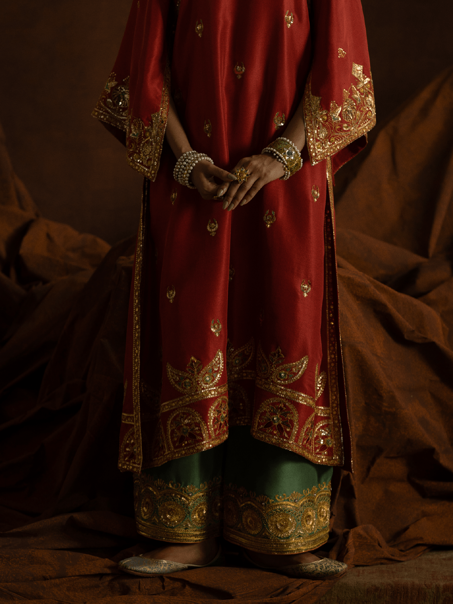 Sanam Chaudhri Delnavaz Rust 2 Piece