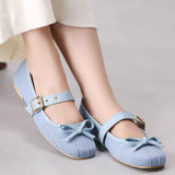 JootiShooti - Cloud Denim Bow Mary Jane