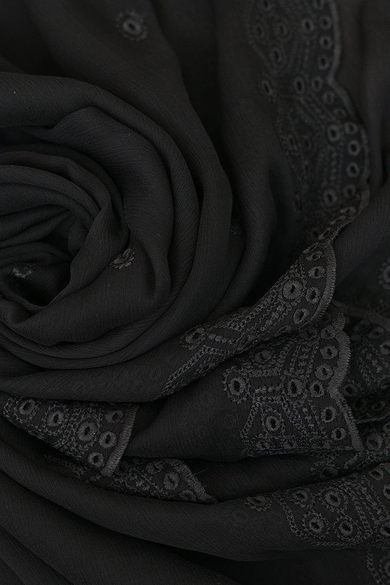 Mom4Little - Black Dupatta embroided MFL-D02 - 1 Piece