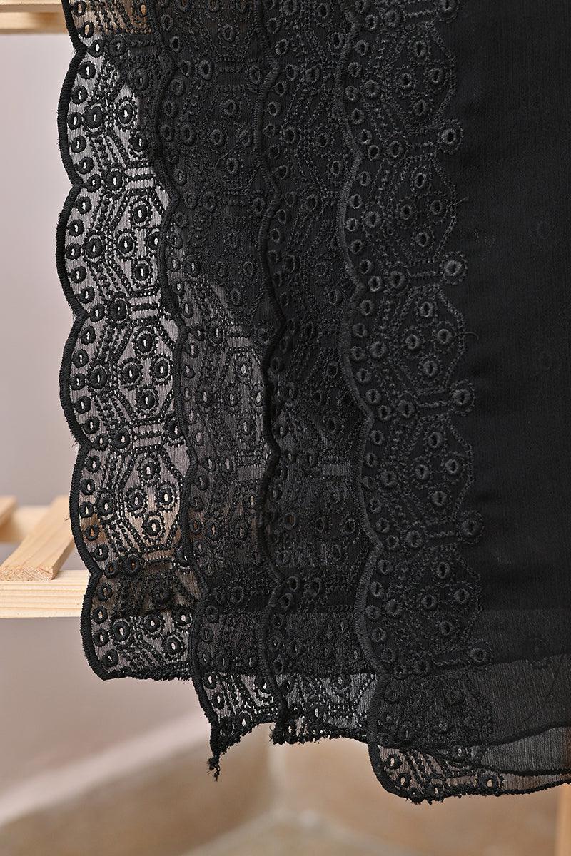 Mom4Little - Black Dupatta embroided MFL-D02 - 1 Piece
