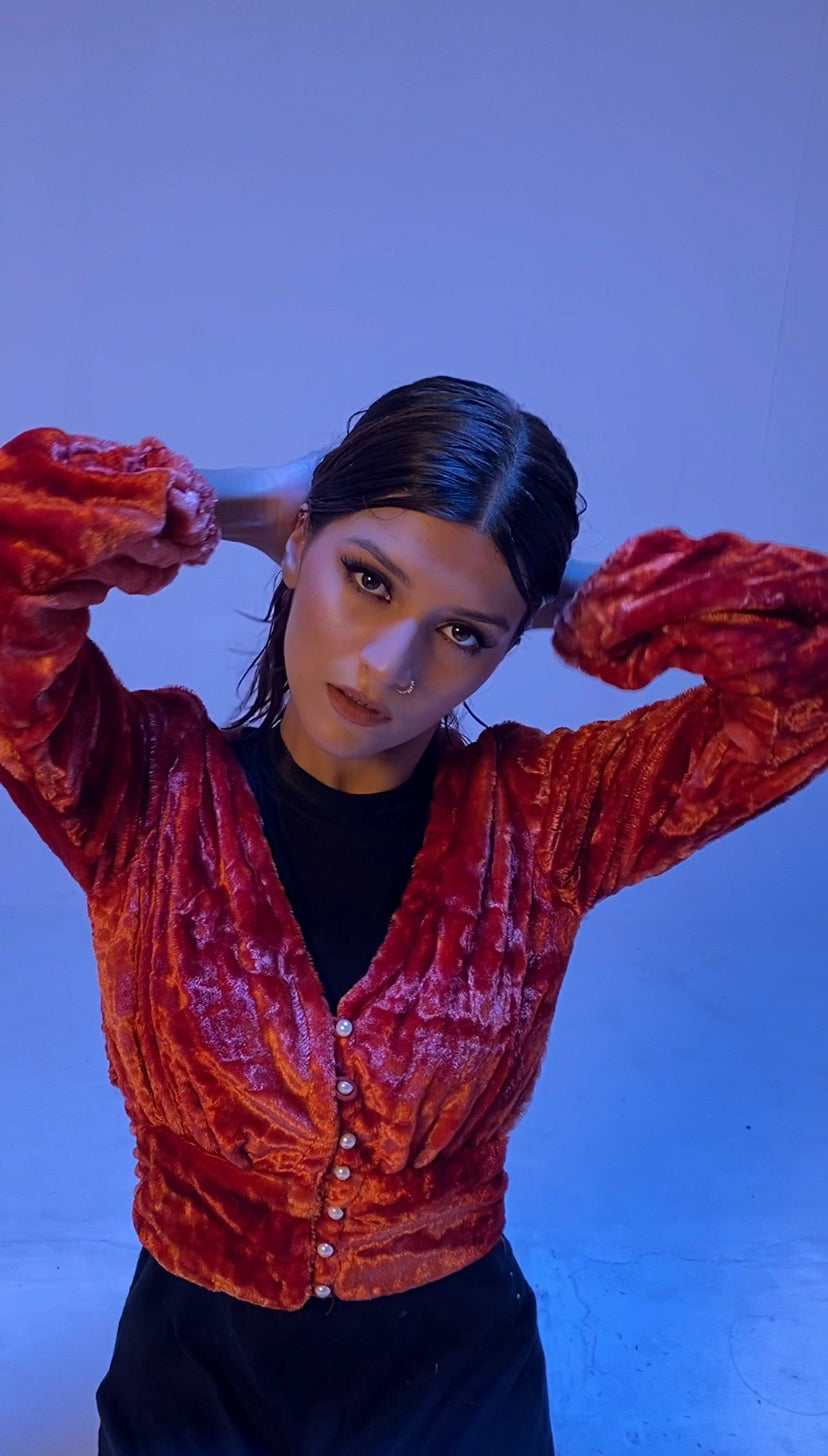 Syah - Plunge Neck Crop Top - 1 Piece