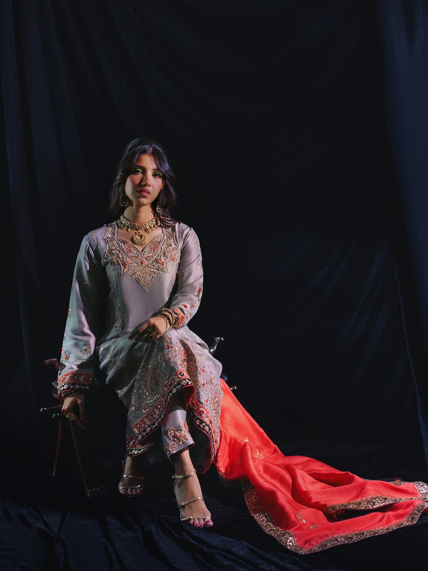 Sanam Chaudhri NAZIRA Grey 2 Piece