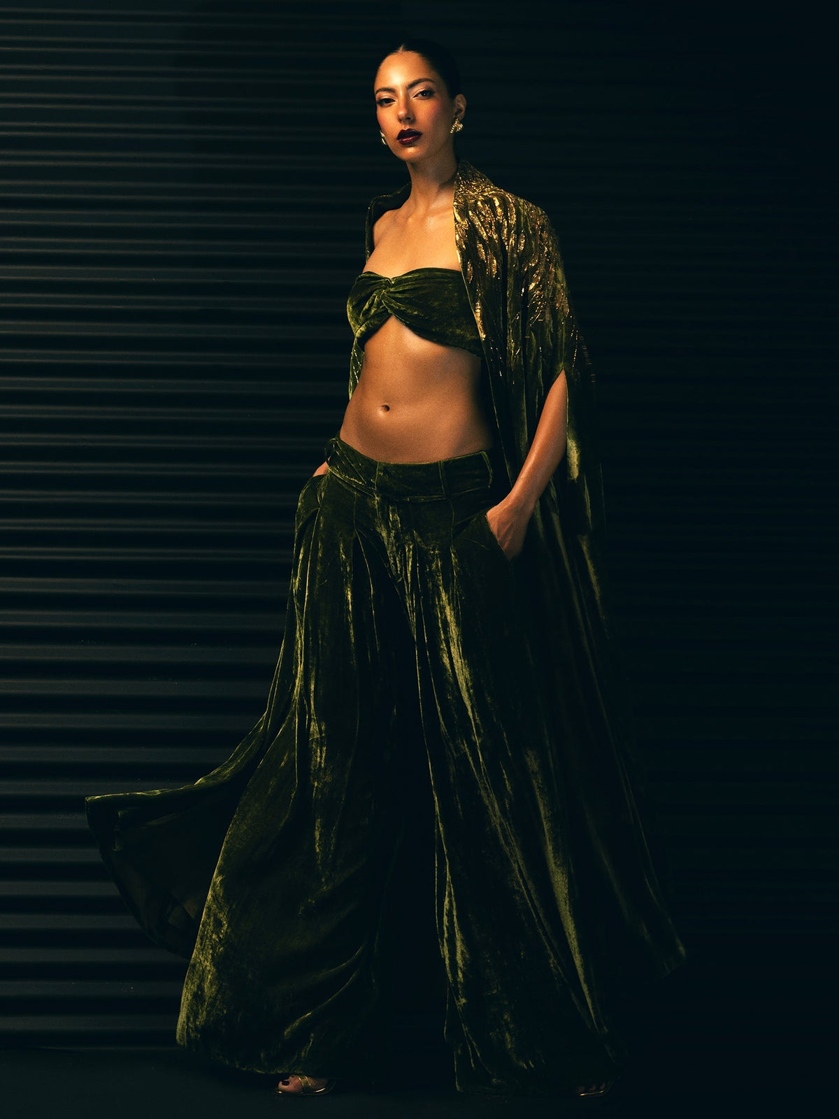 Sanam Chaudhri Amunet Jacket Green 1 Piece