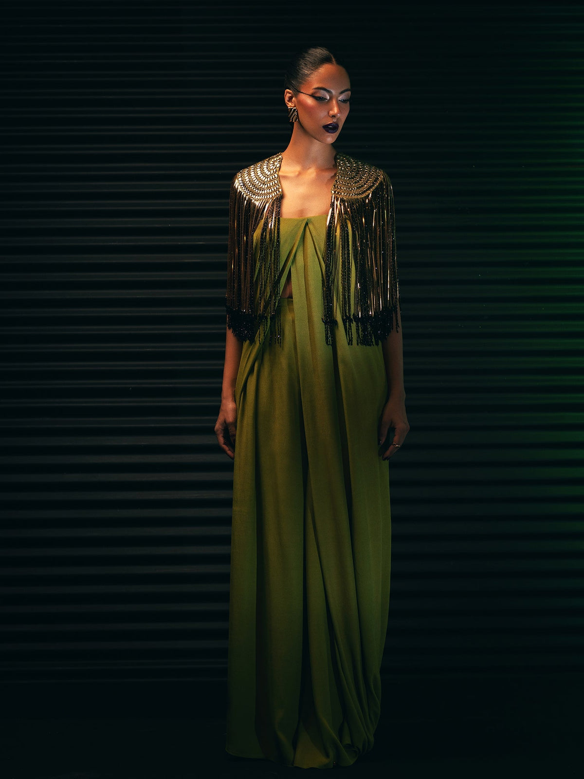 Sanam Chaudhri Demeter Green 1 Piece