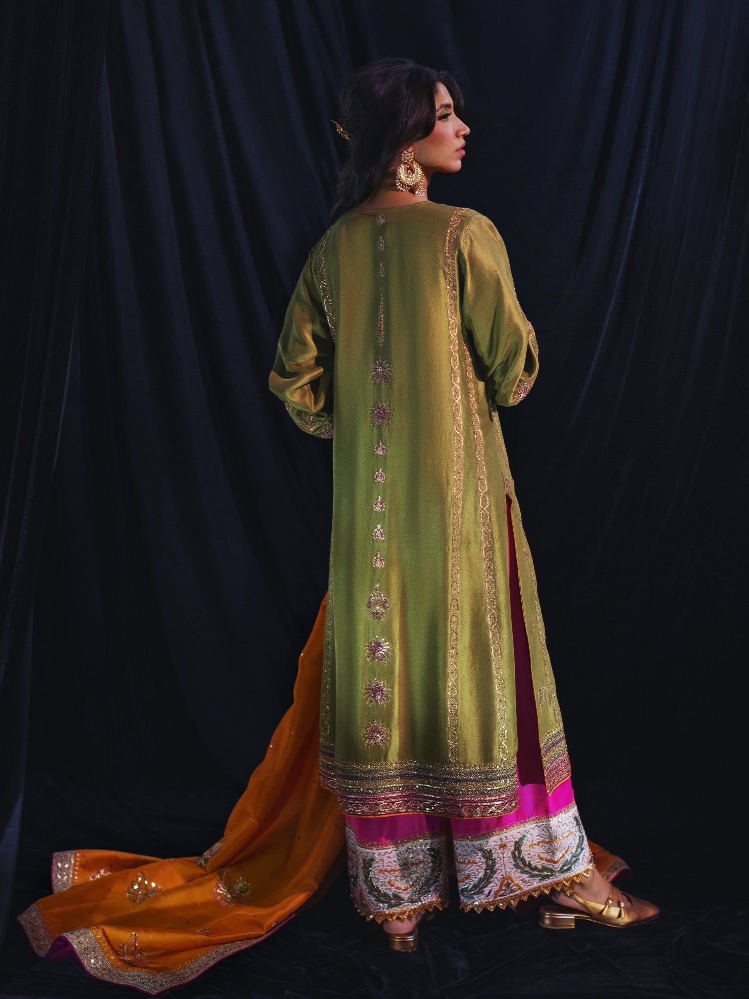Sanam Chaudhri JAWHAR Green 2 Piece
