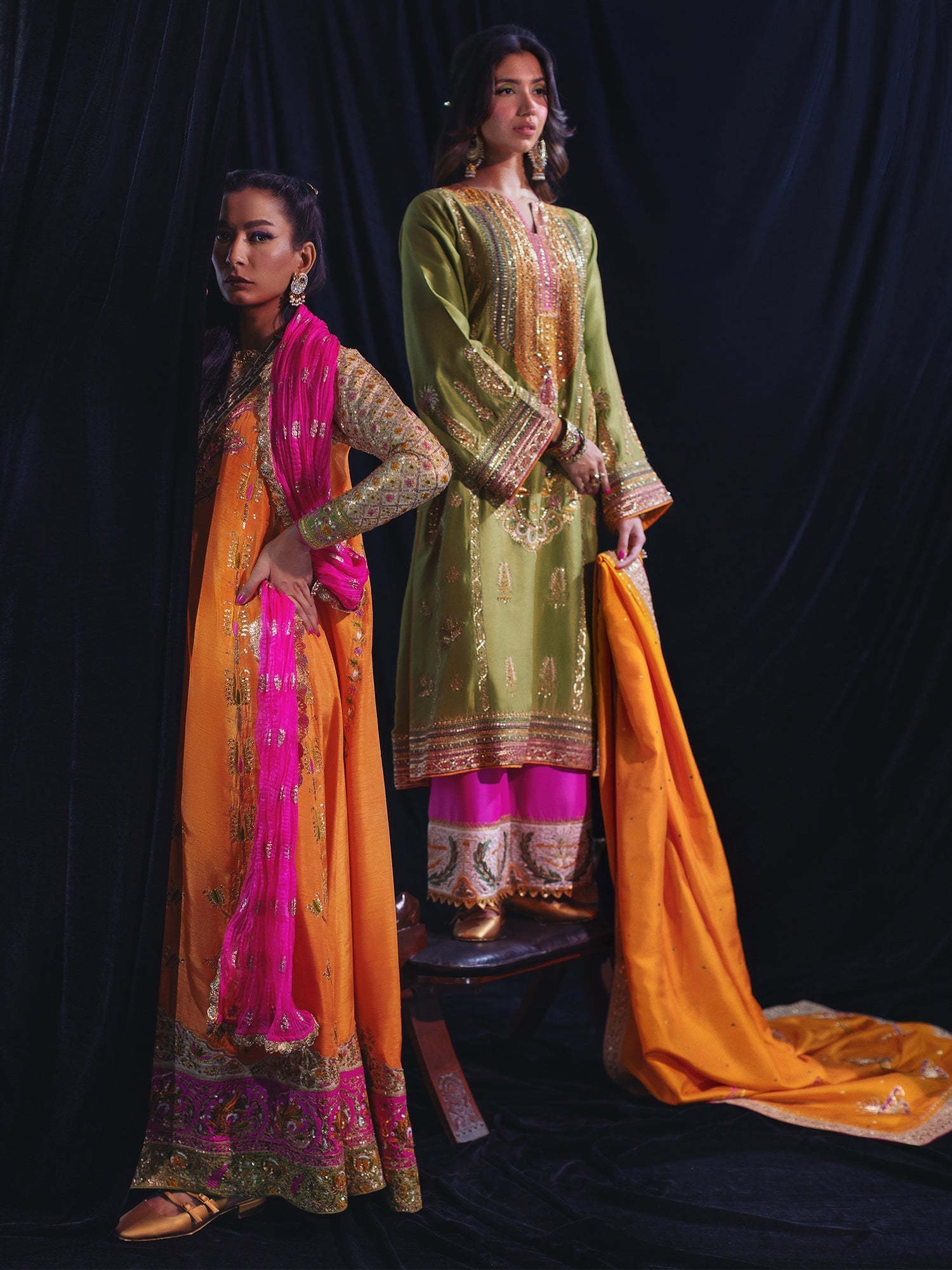 Sanam Chaudhri MINYA Orange 1 Piece