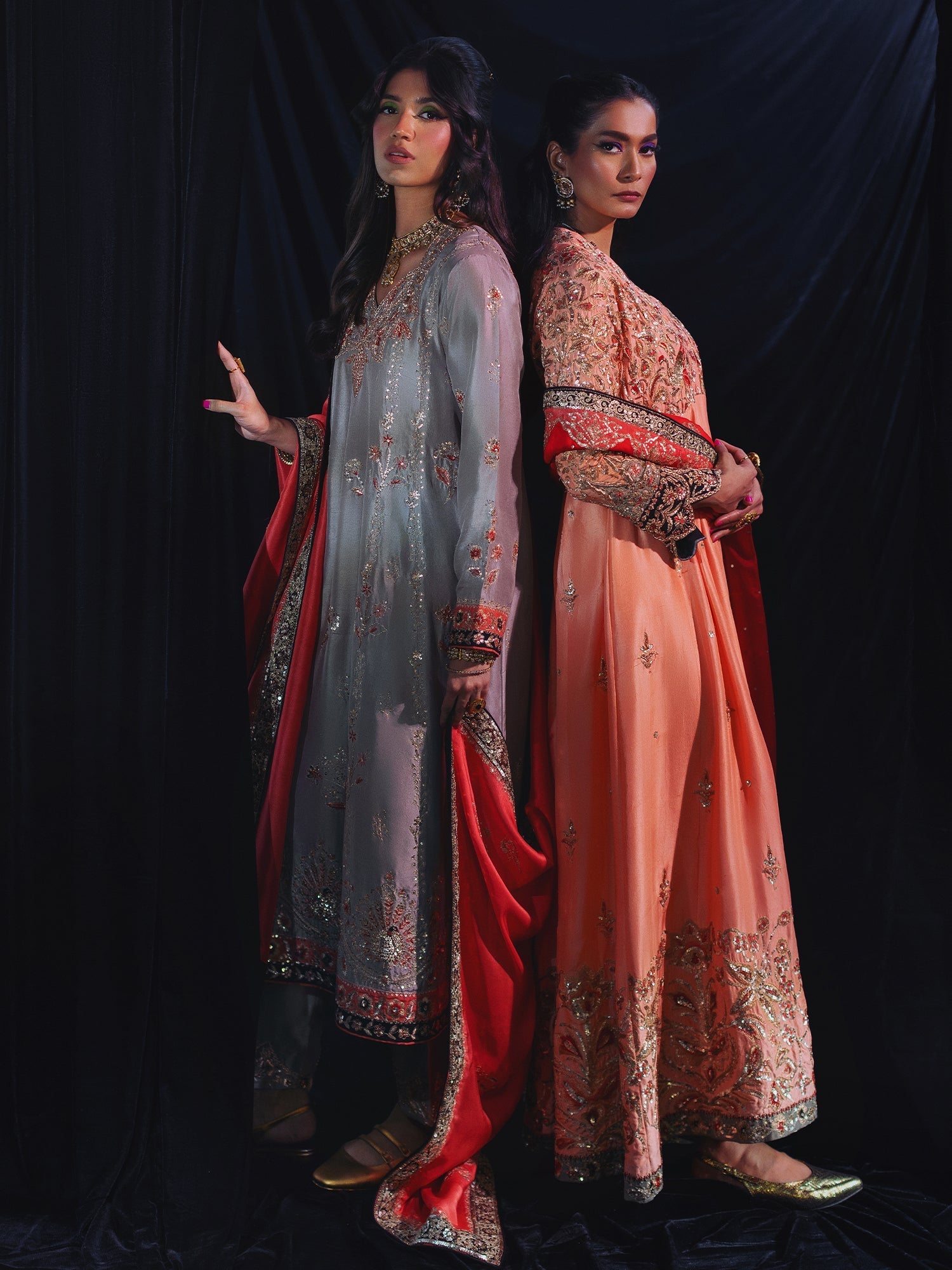 Sanam Chaudhri ZAIRA Orange 2 Piece