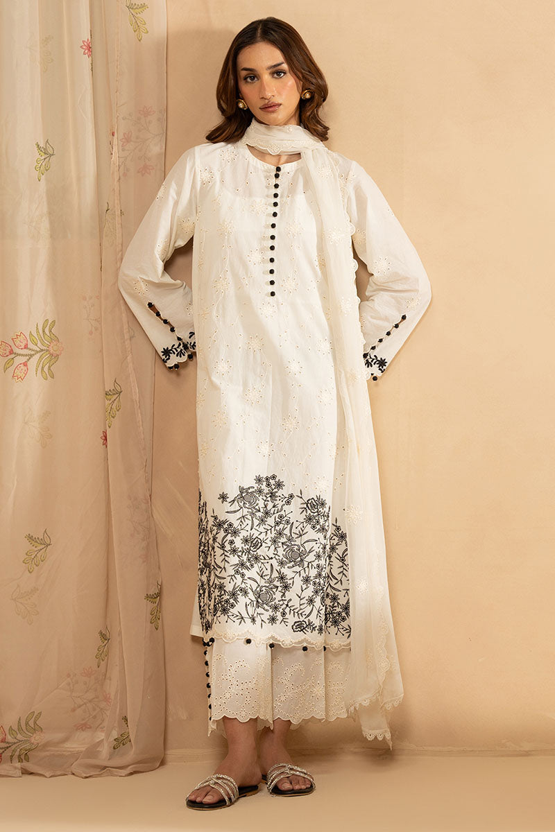 Cross Stitch - MUTED PEARL - Lawn - 3 Piece - Unstitched