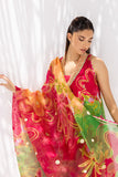 Sania Maskatiya - Elva - Raw Silk / Khaddi Silk / Raw Silk / Organza - Scarlet - 3 Piece