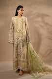 Sania Maskatiya - Elyse - Cotton Net / RawSilk / Organza - Sage Green - 3 Piece