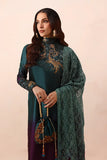 Musferah Saad - Emerald Dusk - Tissue,Silk & Organza - 3 Piece