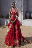 Zahra Ahmad - ST004 - Red - Silk - 3 Piece