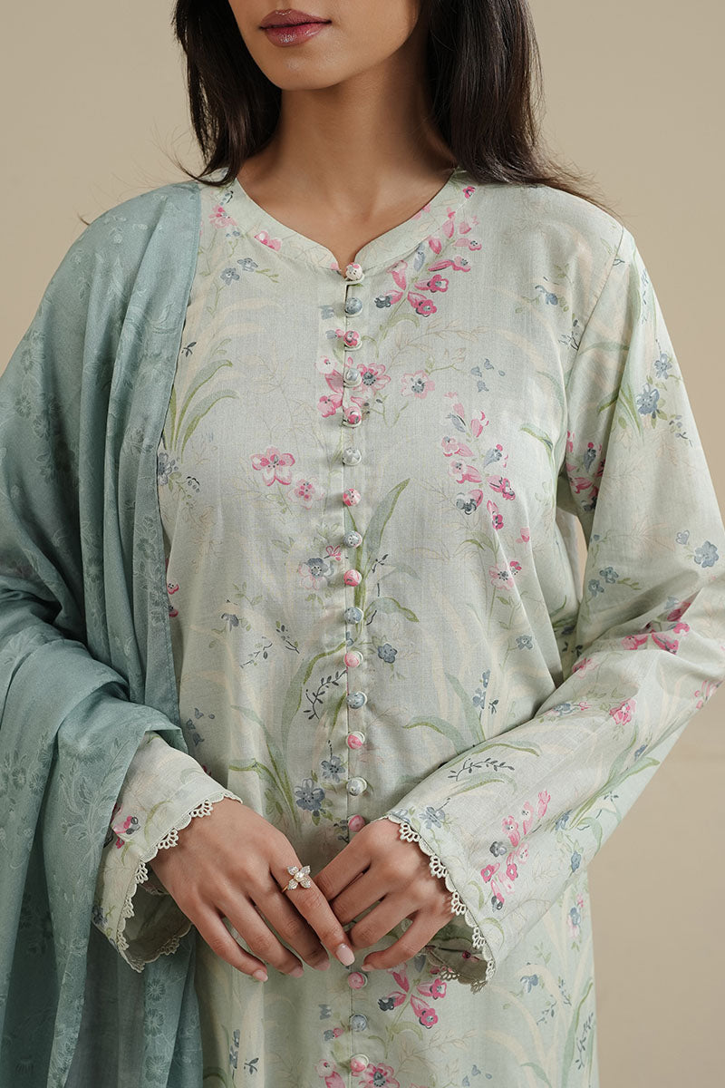 Cross Stitch - FLORAL GLINT - Lawn - 3 Piece - Unstitched
