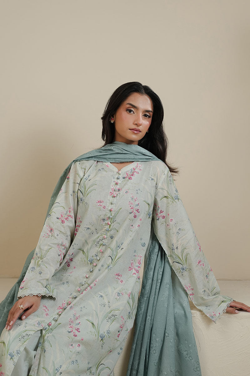 Cross Stitch - FLORAL GLINT - Lawn - 3 Piece - Unstitched