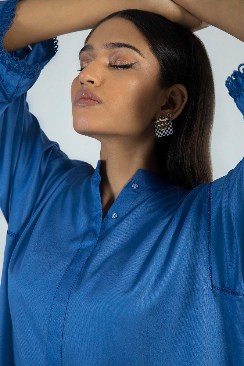 Sana Safinaz - FW22BSD118 - BFC Fabric - Blue