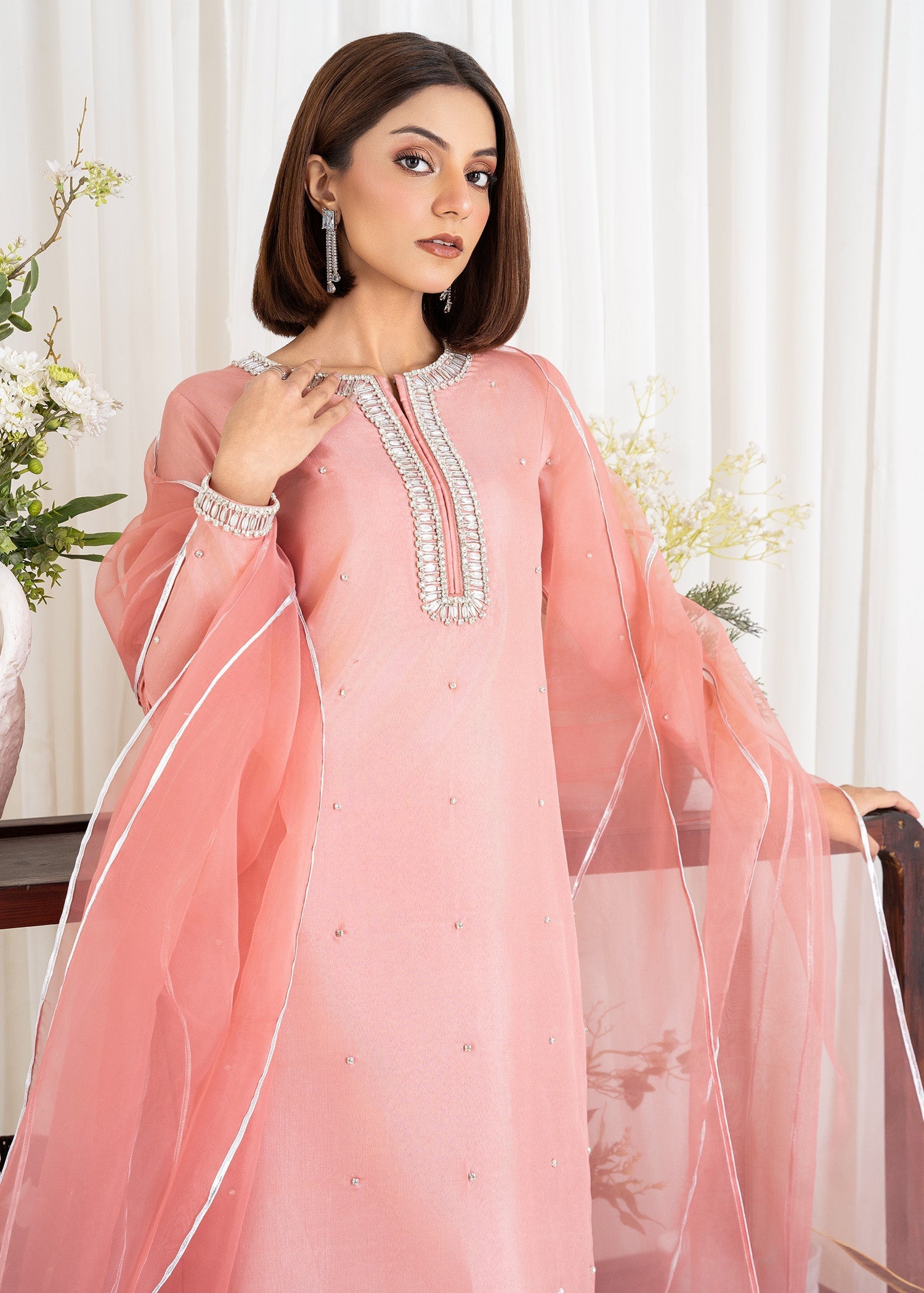 Allure by IH - NIA - Blush Pink - Raw Silk - 3 Piece