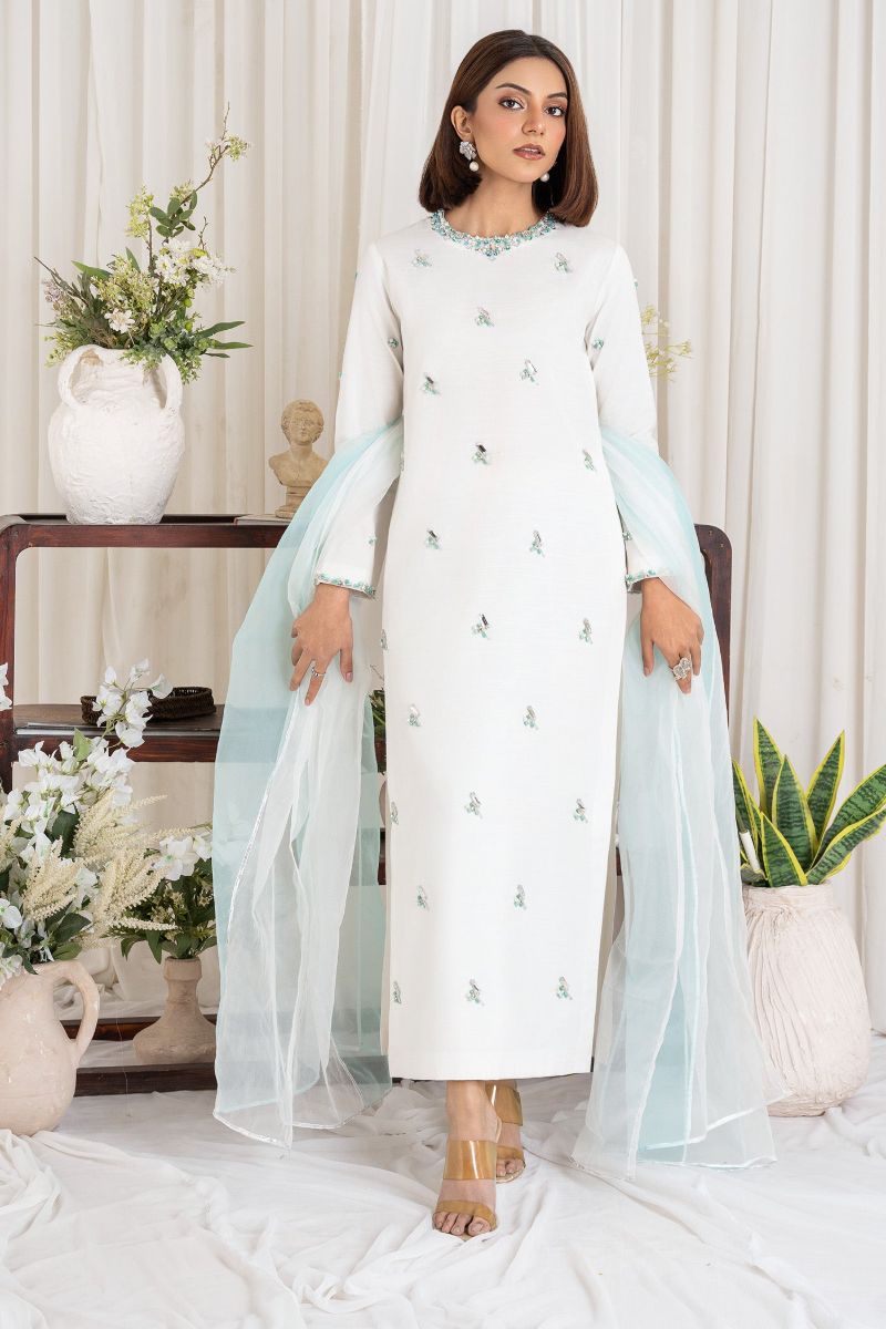 Allure by IH - CHARM - White - Raw Silk - 3 Piece