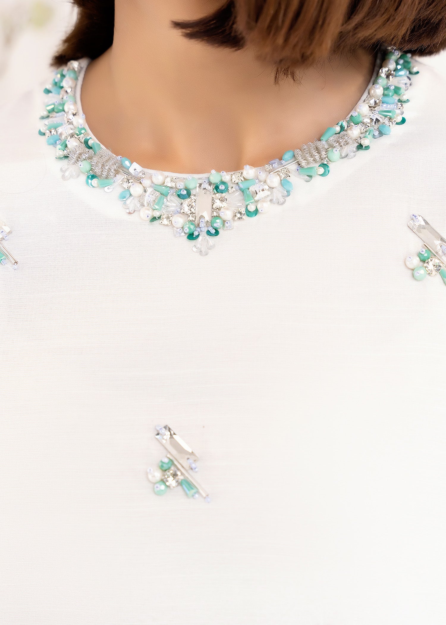 Allure by IH - CHARM - White - Raw Silk - 3 Piece