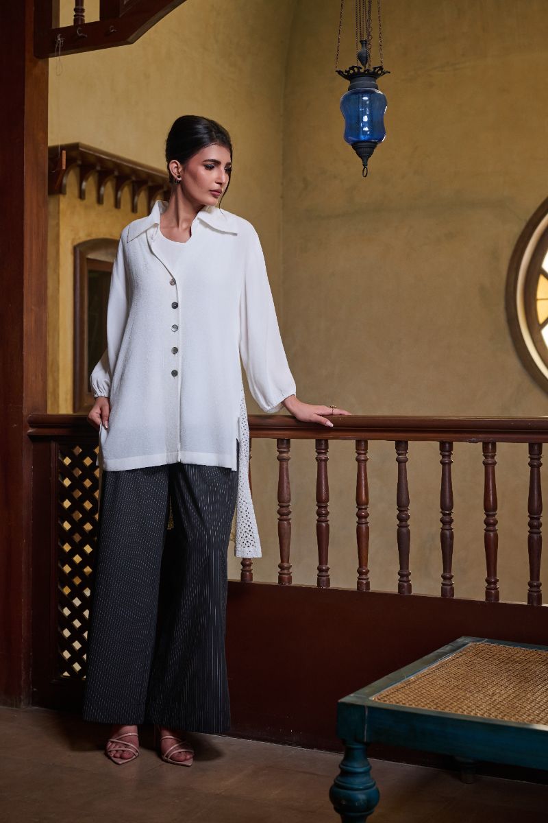 Gulabo - NOIR FLOWY PANT - Egyption Cotton - Black Grey - 1 Piece