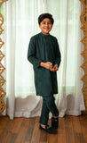 Cheeco Chic - Blended Cotton Kurta Pajama For Boy - Green - 2 Piece