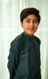Cheeco Chic - Blended Cotton Kurta Pajama For Boy - Green - 2 Piece