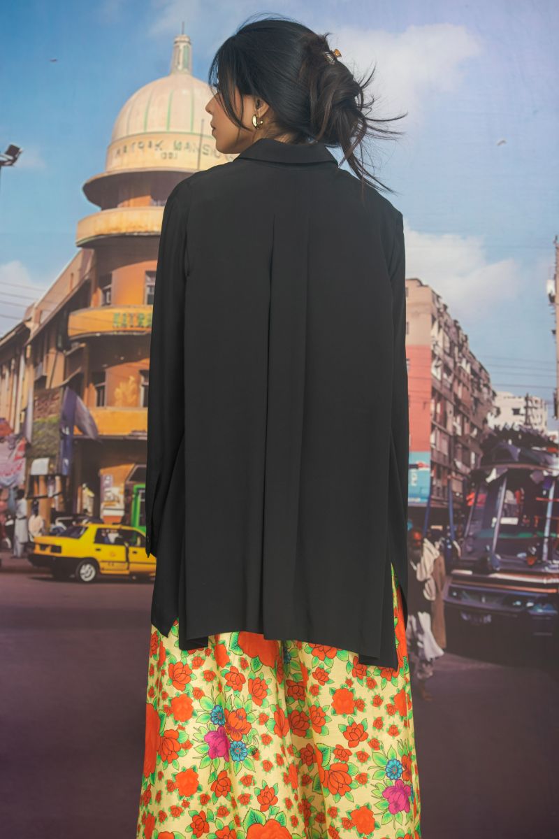 Gulabo - FLOW SHIRT - Black - Blended silk - 1 Piece