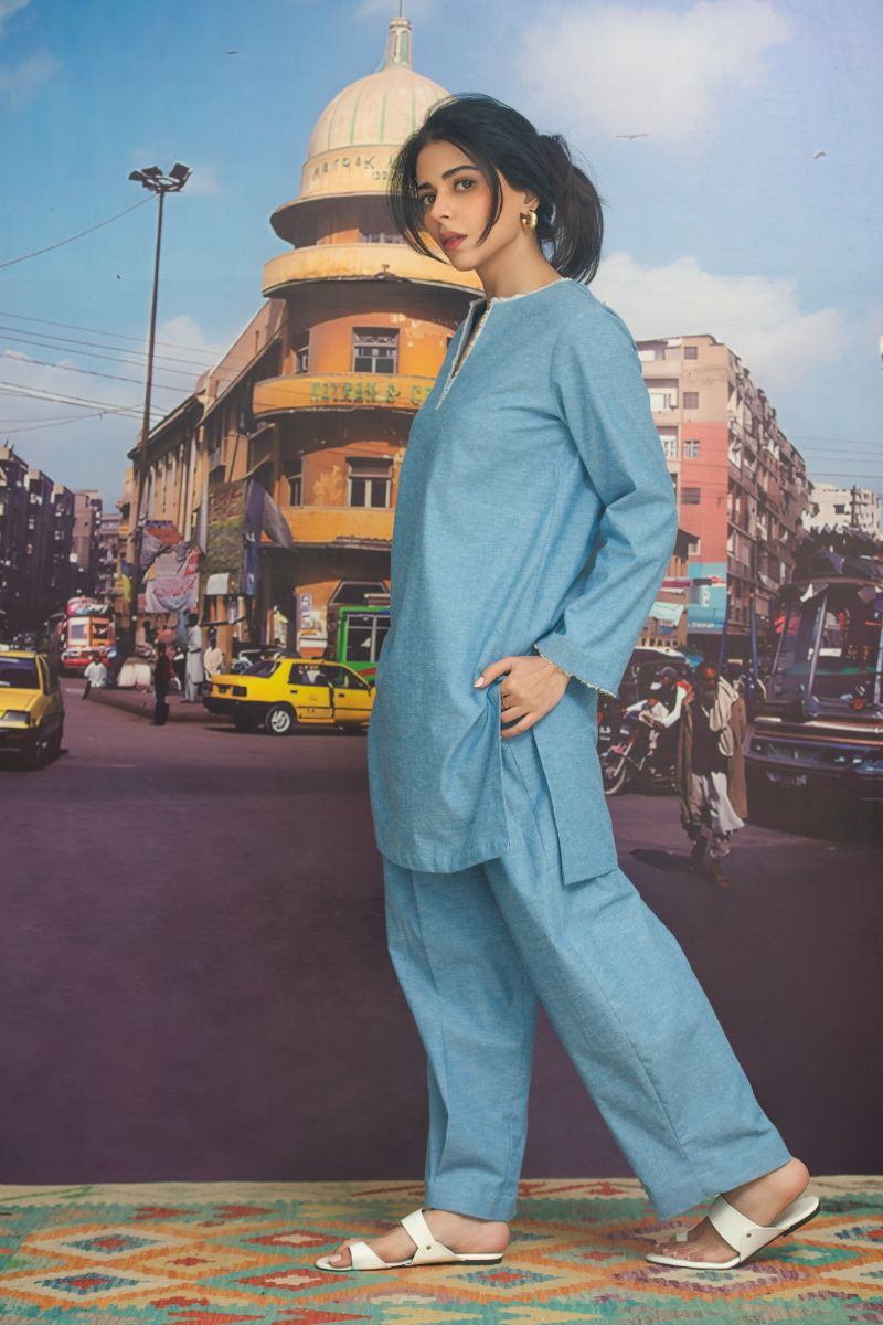 Gulabo - DENIM DUO - Blue - Denim - 2 Piece