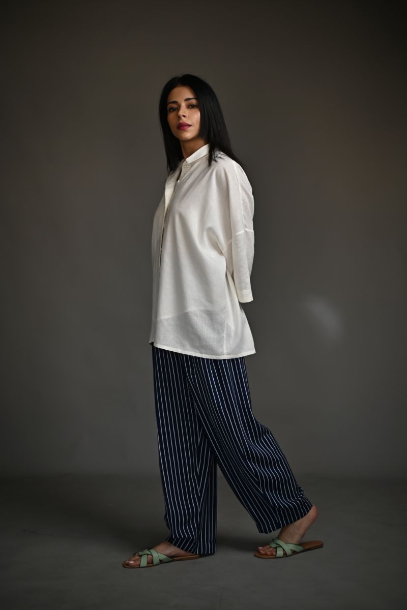 Gulabo - TWIN SET - Irish Linen & Swiss lawn - White - 2 Piece