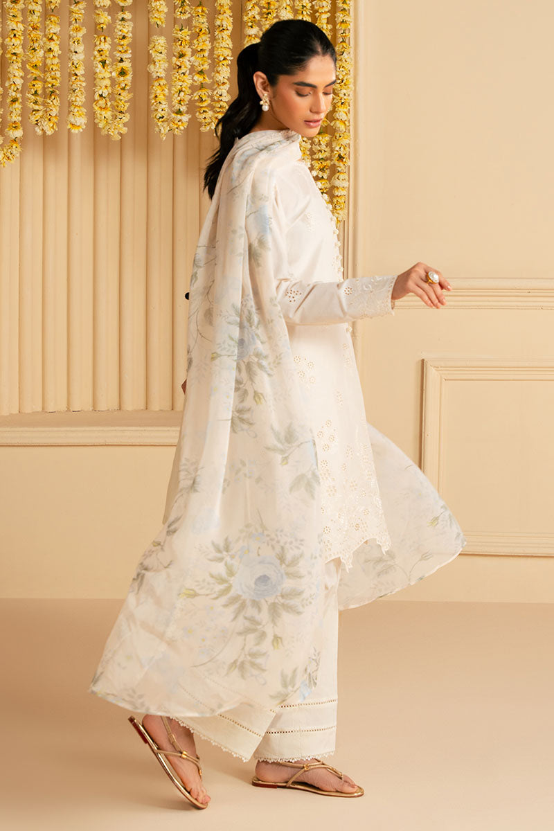 Cross Stitch - GARDENIA MUSE - Chikankari Lawn - 3 Piece - Unstitched