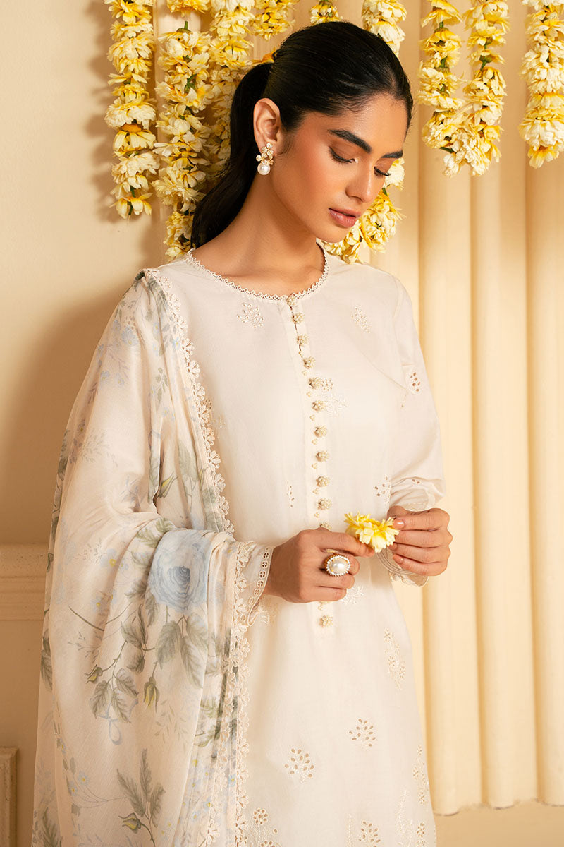 Cross Stitch - GARDENIA MUSE - Chikankari Lawn - 3 Piece - Unstitched