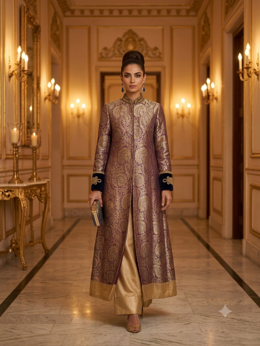 Maheen Khan - The Sultana Pant Gold 1 Piece