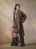 Maheen Khan - Pure Silk Ruhe Blouse For Women - Green  Marron Multi - 1 Piece