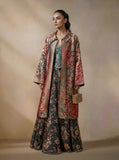 Maheen Khan - Pure Silk Ruhe Blouse For Women - Green  Marron Multi - 1 Piece