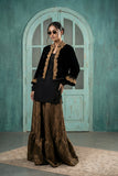 Maheen Khan - Zarqash Gharara Silk Brocade Lower For Women - Black - 1 Piece