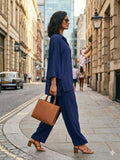Gulabo - Crepe Indigo Set For Women - Navy - 2 Piece