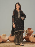 Oaks - Chiffon Embroidered Pret Suit For Women - Black - 3 Piece
