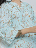 Oaks - Embroidered Lawn Suit For Girl - Ferozi - 2 Piece