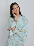Oaks - Embroidered Lawn Suit For Girl - Ferozi - 2 Piece