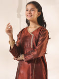 Oaks - Fancy Pret Kurti Masoori Maroon  - 1 Piece