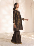 Oaks - Fancy Pret Kurti Masoori Black & Golden  - 1 Piece